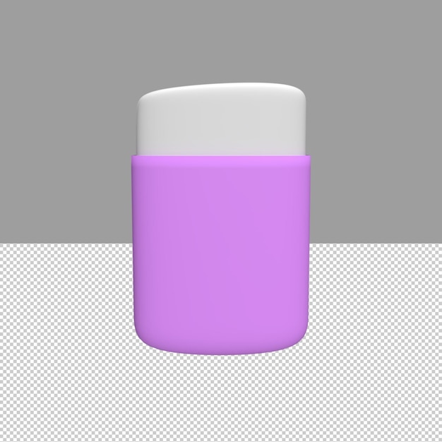 Illustratie van 3d-gum rendered object