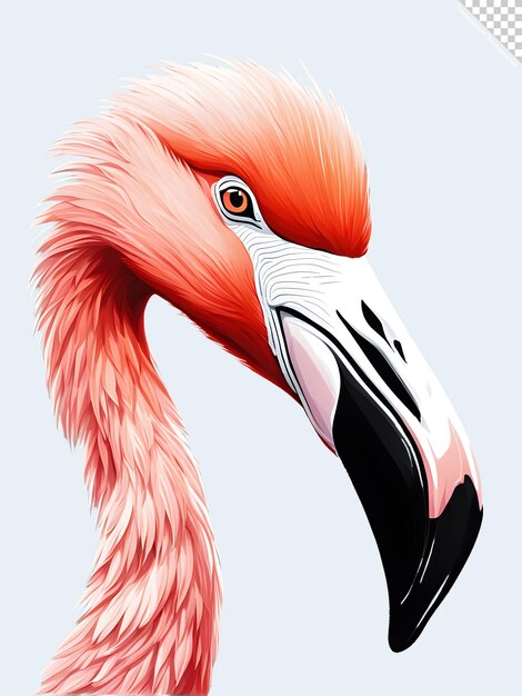 PSD illustratie van de flamingo
