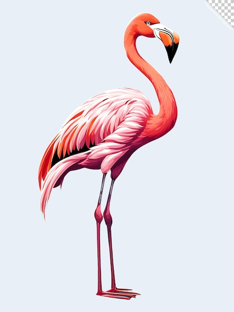 PSD illustratie van de flamingo