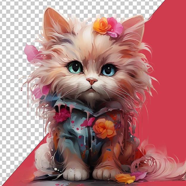 PSD illustratie van de internationale kattendag