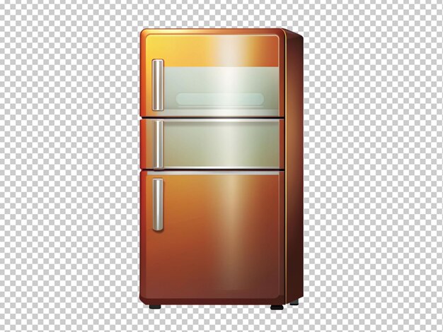 PSD illustratie van een 3d-koelkast