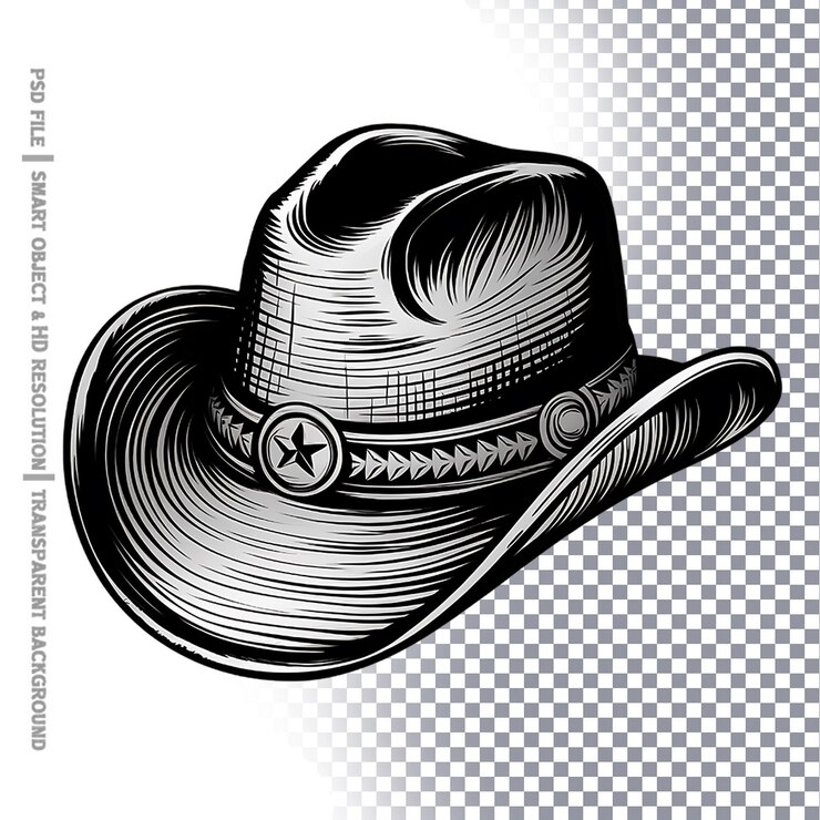 PSD illustratie van een cowboyhoed