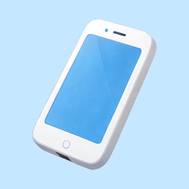 Illustratie van een geïsoleerde achtergrond van een mobiele telefoon