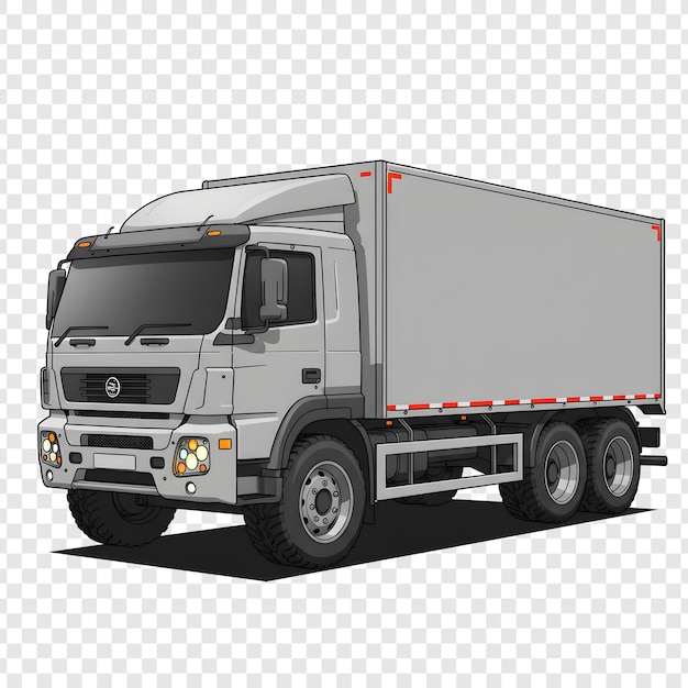 Illustratie van een witte vrachtwagen