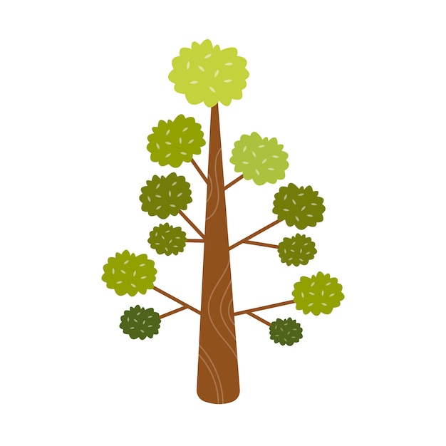 Illustratie van geïsoleerde bomen