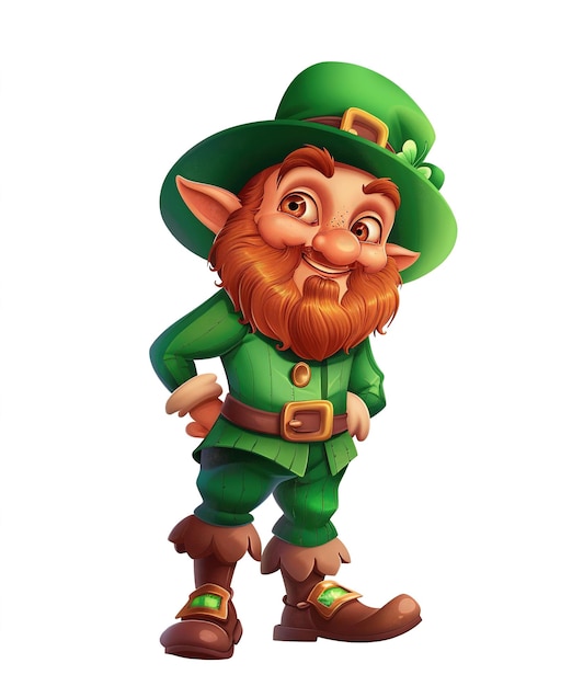 PSD illustratie van leprechaun cartoon ai gegenereerd