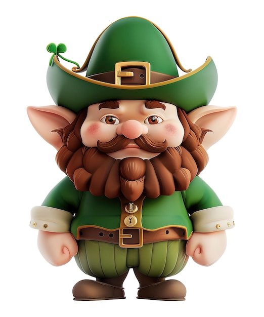 PSD illustratie van leprechaun cartoon ai gegenereerd