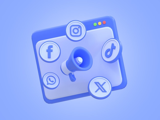 Illustratie van social media-marketing die de verkoop verhoogt