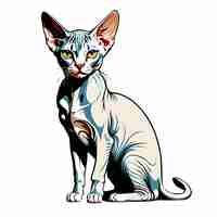PSD illustraties tekeningen over een sfinx kat met een mooi uiterlijk ai generatief