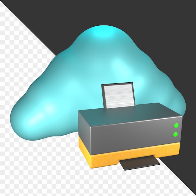 PSD illustraties van 3d-cloudcomputing