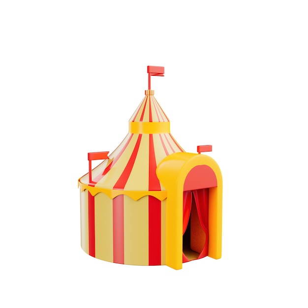 Illustration af 3D-pakke med cirkus
