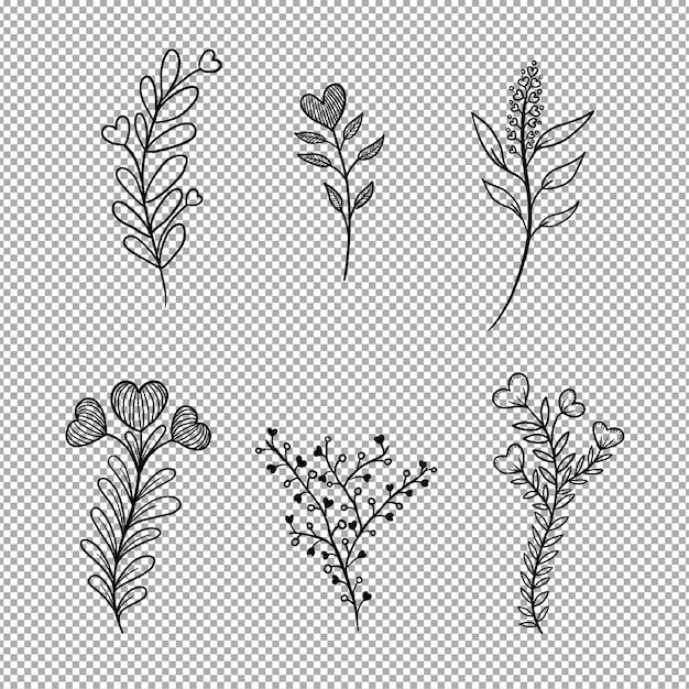 illustration of branches with a handmade heart motif