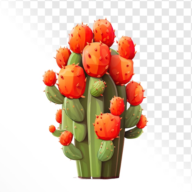 PSD illustrazione cactus su sfondo trasparente