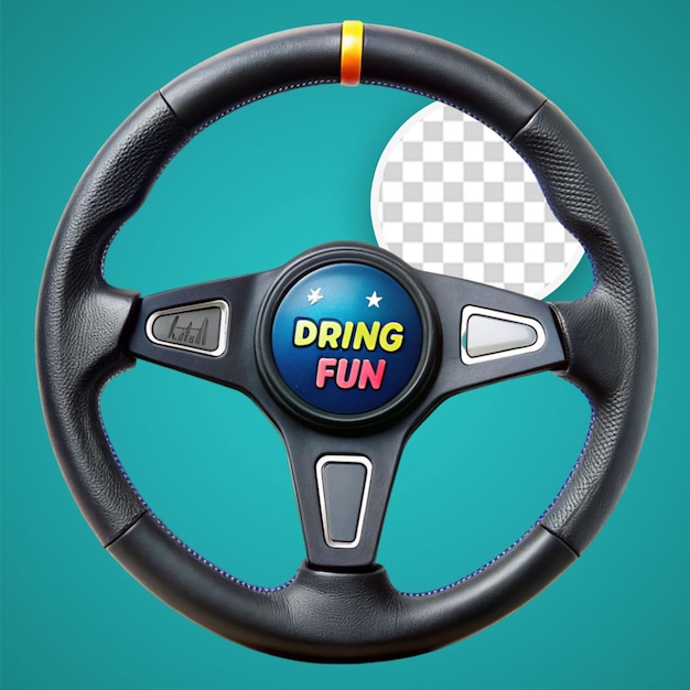 Illustration car steering wheel realistic 3d icon