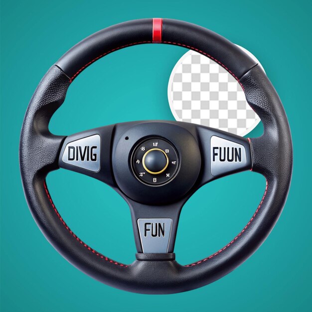 PSD illustration car steering wheel realistic 3d icon