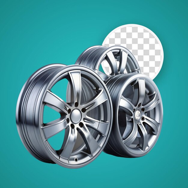 PSD illustration car wheel steering wheel realistic 3d icon