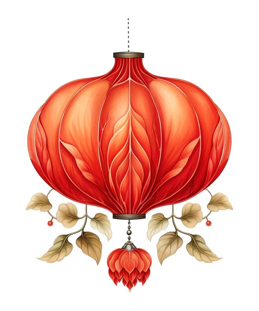 PSD illustration of chinese lantern ai generative