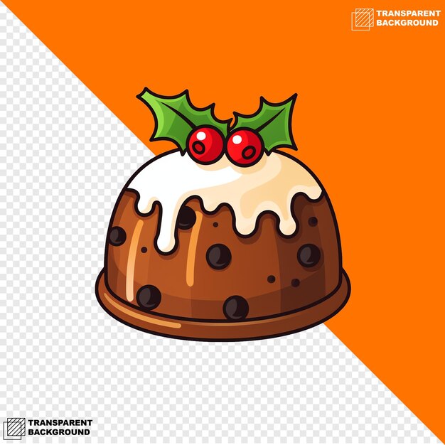 Illustration of Christmas pudding about Christmas