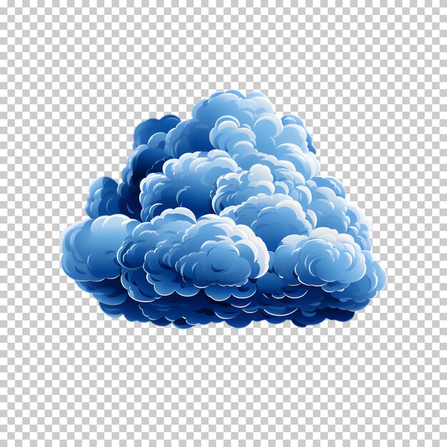 PSD illustrazione nuvola isolata su sfondo trasparente.