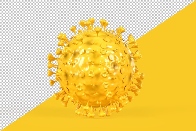 Illustration of a coronavirus molecule isolated