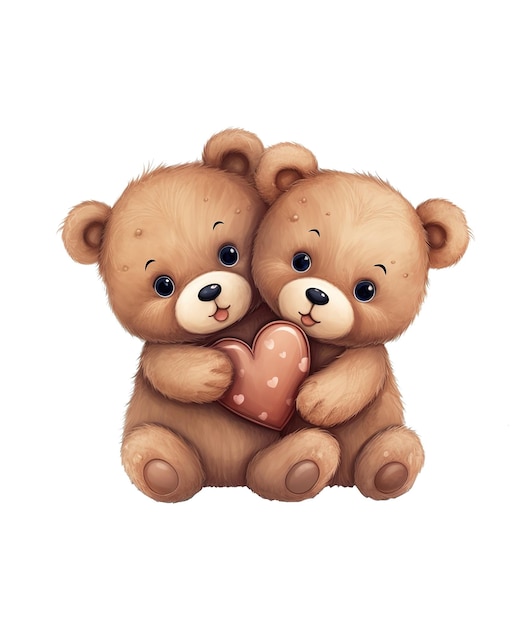 illustration of cute bear cartoon ai generated