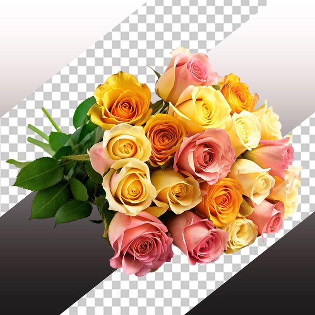 PSD illustrazione coinvolgente scena di bouquet di rose visualizzato in modo perfetto