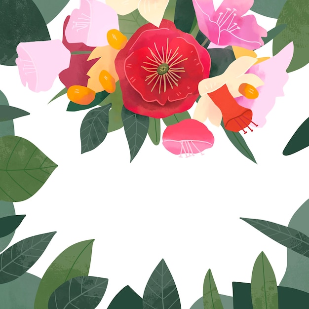 PSD illustration flower template