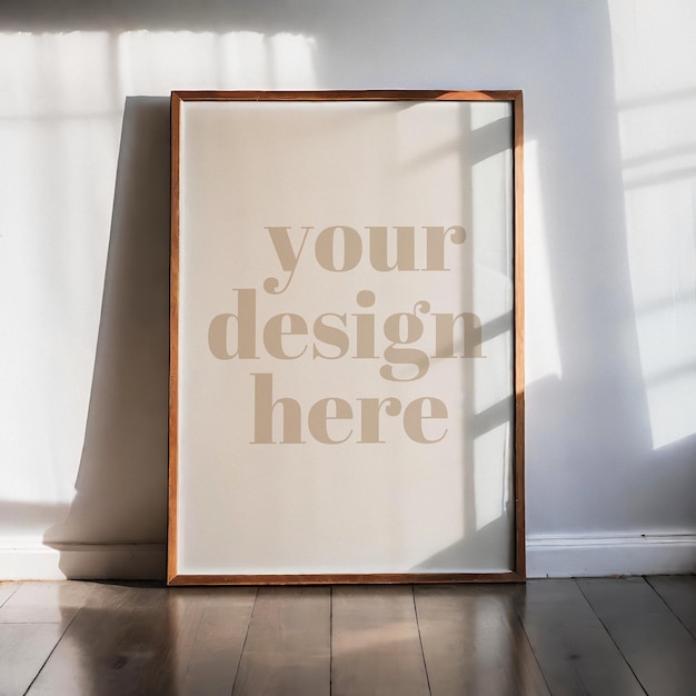 Illustration Framedation Showcase PSD Poster Mockup voor het renderen van interieurkunstwerken