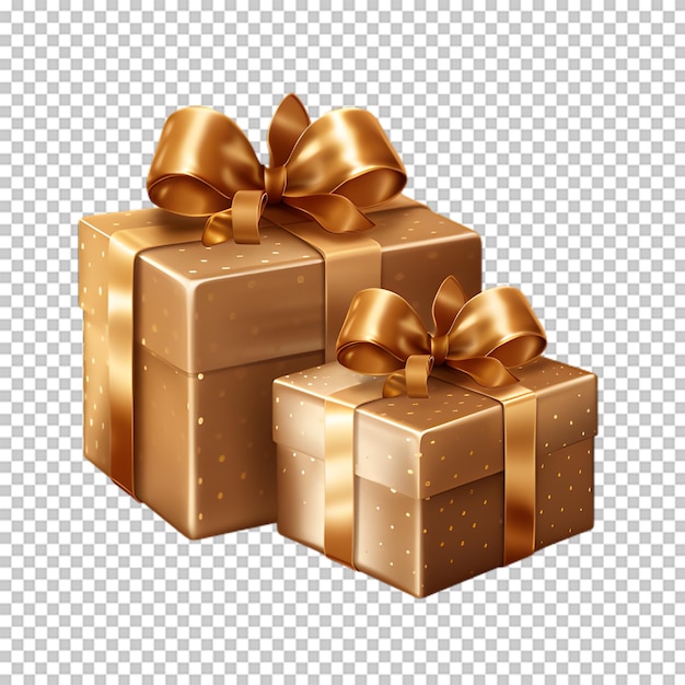 PSD scatole regalo illustrative con nastro isolato su sfondo trasparente