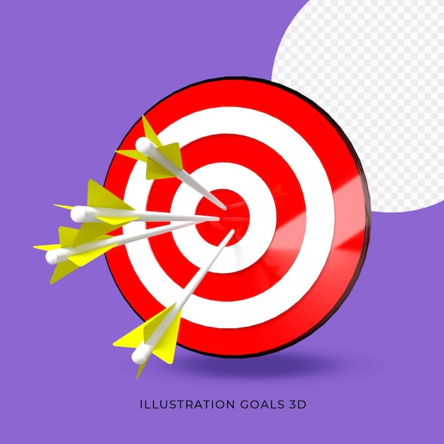 Illustration goal target 3d