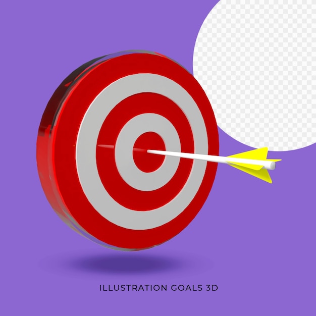 Illustration goal target 3d