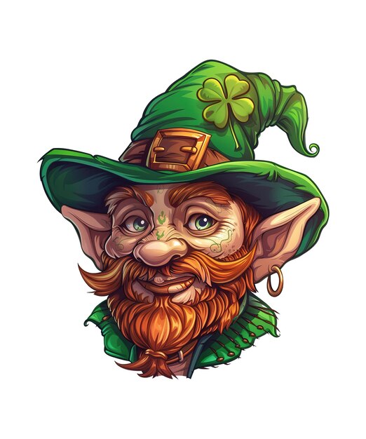 illustration of leprechaun cartoon ai generated