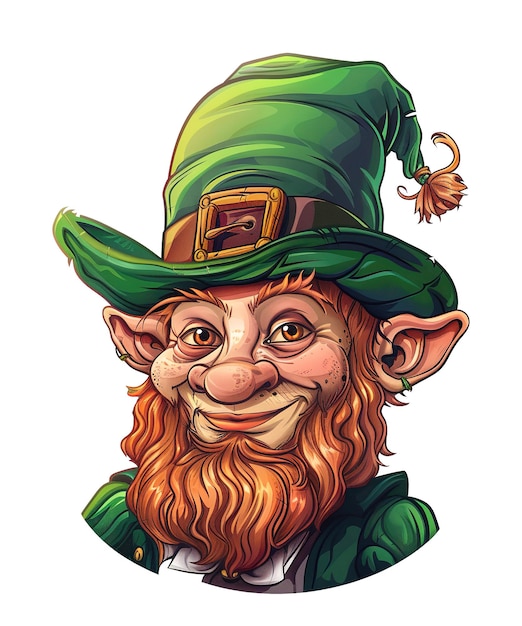 Illustration of leprechaun cartoon ai generated