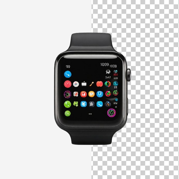 PSD un'illustrazione di moderni smartwatch da polso isolati su uno sfondo trasparente