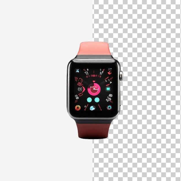 PSD un'illustrazione di moderni smartwatch da polso isolati su uno sfondo trasparente