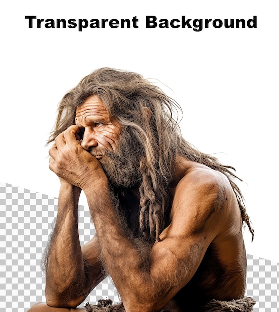 PSD un'illustrazione di un uomo di neanderthal