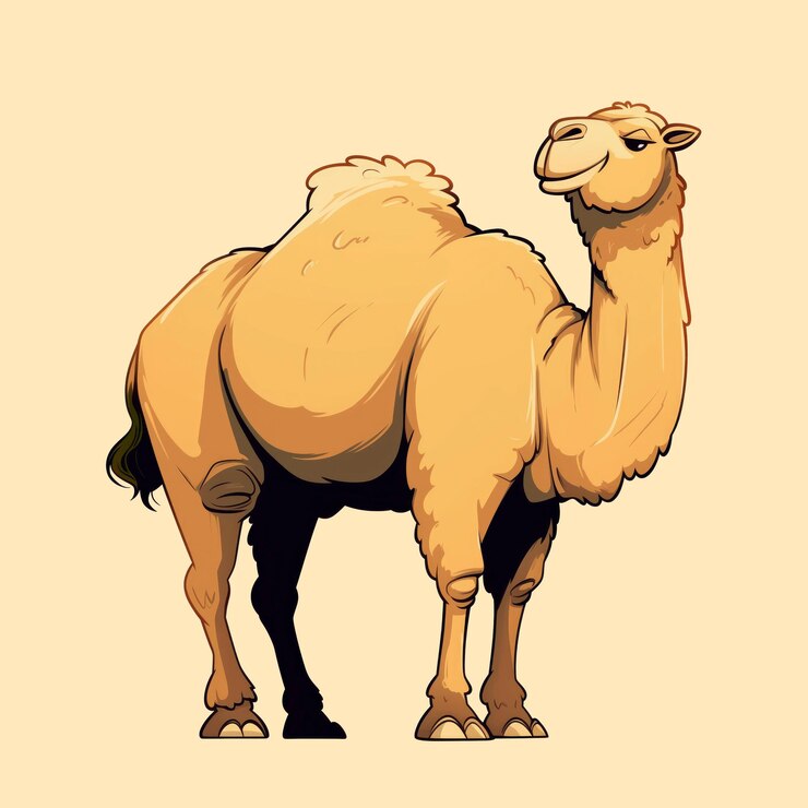 PSD illustration of cartoon camel character