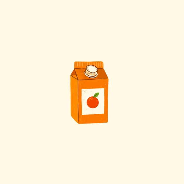 PSD illustrazione di un succo d'arancia
