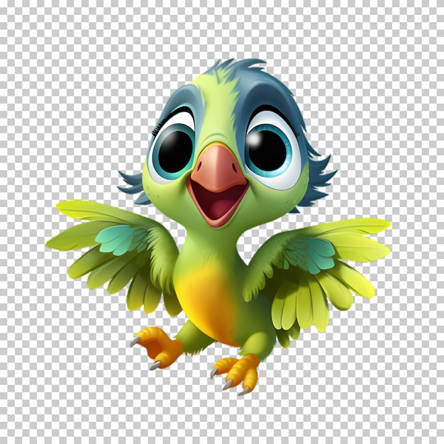 PSD illustration parrot isolated on transparent background