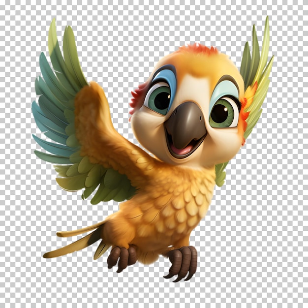 PSD illustration parrot isolated on transparent background