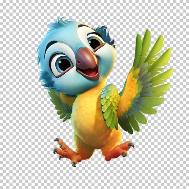 PSD illustration parrot isolated on transparent background