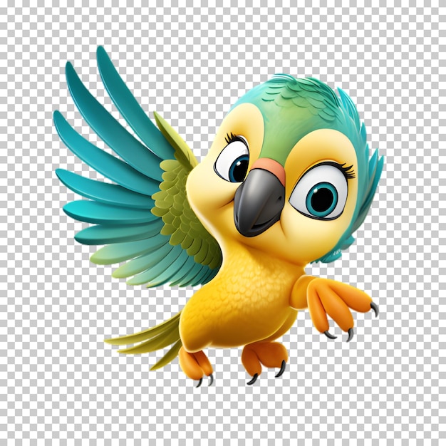 PSD illustration parrot isolated on transparent background