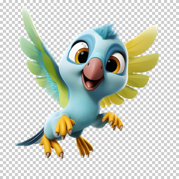 PSD illustration parrot isolated on transparent background