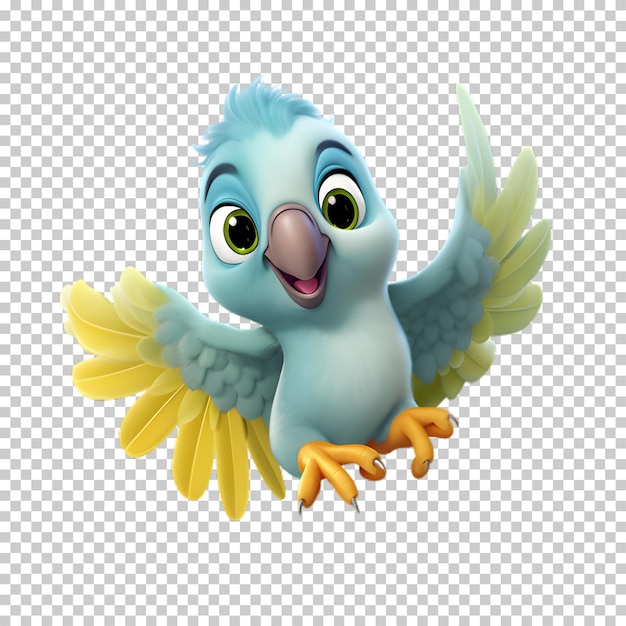 PSD illustration parrot isolated on transparent background