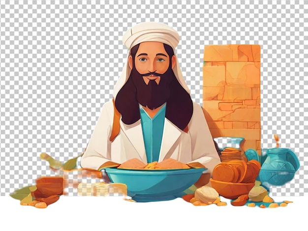 PSD illustration for passover event on white background