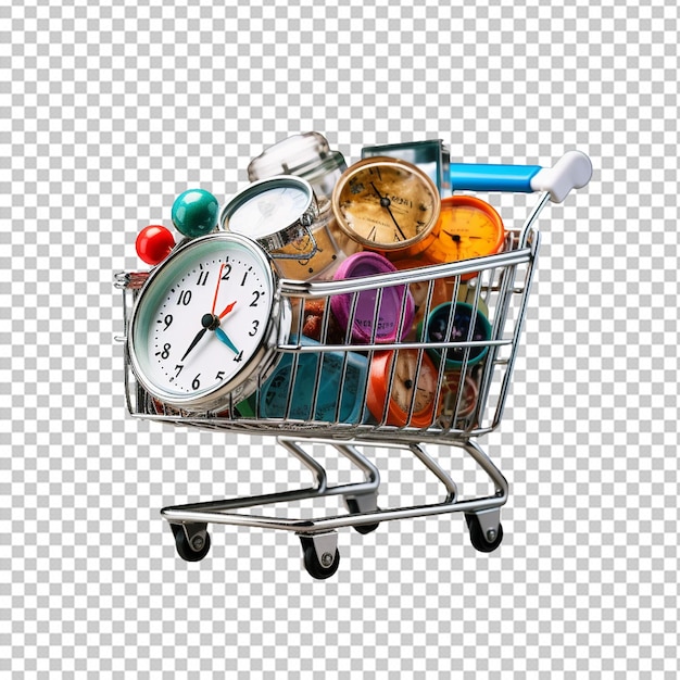 PSD an illustration of shopping cart concept time to shopping online