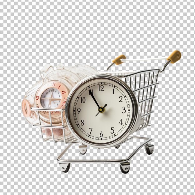 PSD an illustration of shopping cart concept time to shopping online