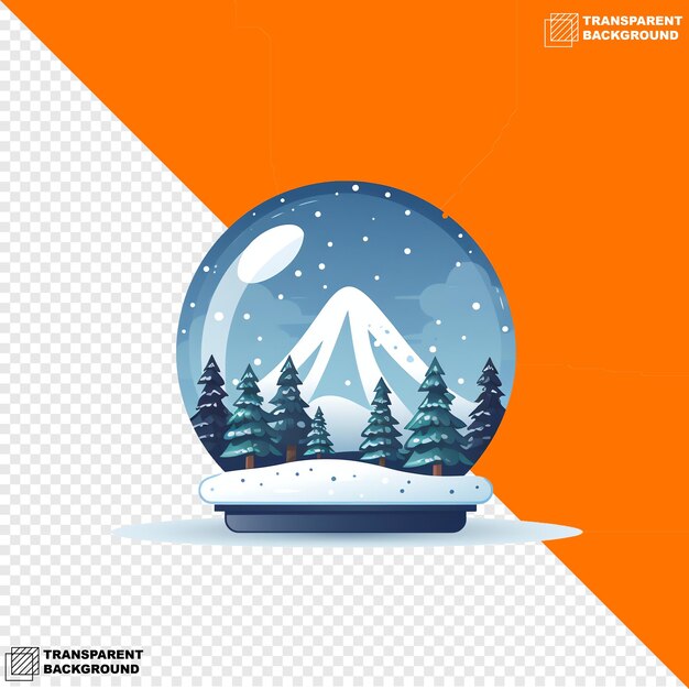 PSD illustration of snow globe