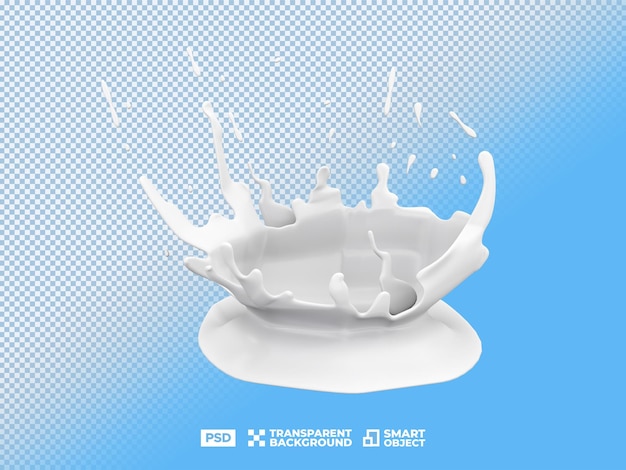 Illustration of splash fresh milk Fresh milk splashes in realistic style PSD transparent