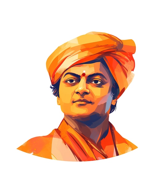 PSD illustration of swami vivekananda jayanti ai generative